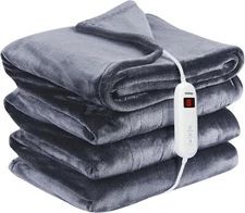 Tuffen Electric Heated Throw Blanket Extremely Soft Cozy Flannel w/ Controller