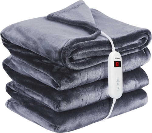 Tuffen Electric Heated Throw Blanket Extremely Soft Cozy Flannel w/ Controller - 第 1/13 張圖片