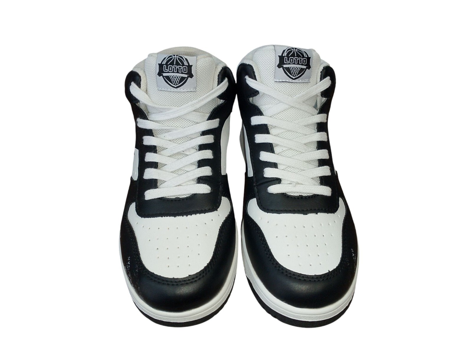 Scarpe Basket Lotto Rocket 1 Amf Ragazzo in Pelle Nero bianco