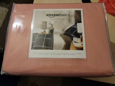 Neu Amazon Basics Dusty Rose Bettwäscheset 260 x 240 cm mit Kissenbezug 65 x 65 cm