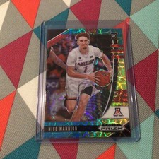 Nico Mannion #58 Warriors RC 2020-21 prizm draft picks Blue Yellow Green Choice