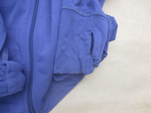 LUCY POWER Size M Women Blue Full Zip Drawstring Pocket Knit Athletic Jacket 470 - Picture 10 of 11