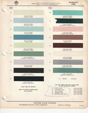 1956 1957 1958 Cadillac Seville Fleetwood Eldorado Paint Chips Ditzler