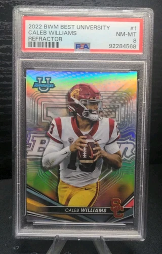 2022 Bowmans Best University Caleb Williams Refractor #1 PSA8 Mint BEARS Low POP