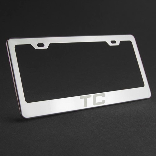 1x tc esmalte de acero inoxidable grabado con láser marco de placa cromado tapa atornillada - Imagen 9 de 12
