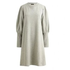 J. CREW Original Cotton Terry Puff-sleeve Sweatshirt Dress size XS