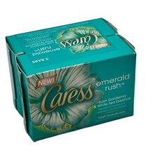 Caress Emerald Rush Beauty Bar Lot x2 Bars Lush Gardenia & White Tea NEW