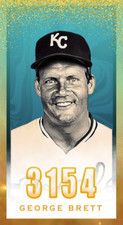 George Brett 3000 Hit Club Series Original Tobacco Size ACEO Art Card