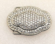 Fashion Men Women western classic Belt Buckle Silver Metal crystal rhinestones