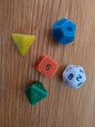 D&D Dungeons & Dragons Holmes Vintage Polyhedra set of 5 dice
