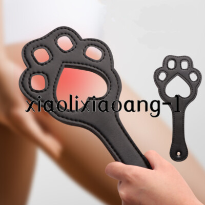 Cat Claw Shape Hollow Leather Whip Sexy Clap Spanking Paddle Flirts Binding