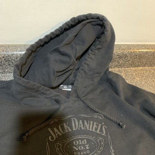 Jack Daniels Old No7 Brand Tennesse Whiskey Black Label Hoodie Sweatshirt XXL - Picture 3 of 9