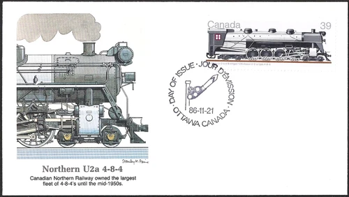 🍁Canada #1120   "Canadian Locomotives"   Brand New   1986  Fleetwood Cover