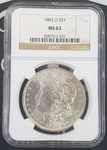 1883-O $1 Morgan Silver Dollar - NGC Graded MS 63 -037