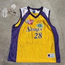 Vintage WNBA Los Angeles Sparks Zheng Haixia #28 Jersey Size Large 23.5x26.5