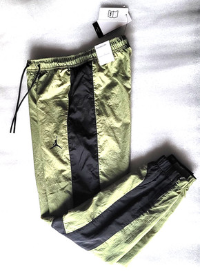 New Nike Jordan Sport Warm Up Jam Track Men's Pants Olive Green Blck Extra Small