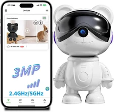 Smart Home 2K Pet Camera – Dual-Band WiFi, Motion & Pet Monitor