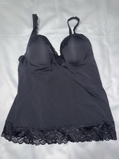 SOMA Black Camisole Bustier Travelers Addison Adjustable Padded 38d Lace Trim