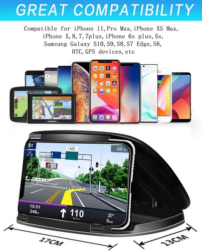 Porta Cellulare da Auto Supporto Smartphone per Auto Antiscivolo per Telefoni da - Foto 6 di 12