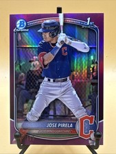 2025 Bowman Chrome Prospects Fuchsia Refractor Jose Pirela Guardians /199