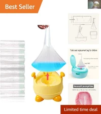 100-Pack Travel Potty Chair Liners - Sanitary Drawstring Disposal Bags (42x24cm)