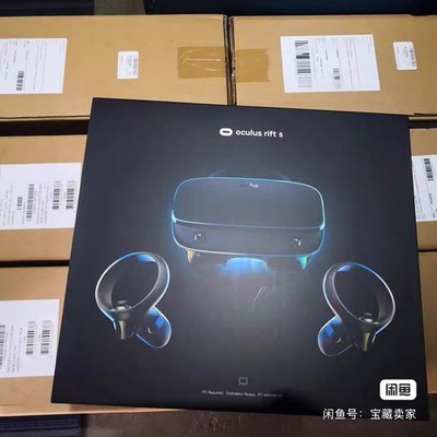 Oculus Rift S VR Headset w/ Controllers Cables Complete Set Tested Works