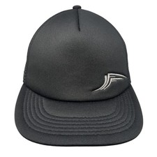 District Snapback Trucker Hat Black One Size Adjustable Embroidered Mesh Back