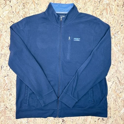 L.L. Bean Zip Sweater Dunkelblau Herren XL Jacke Pullover Vintage Streetwear y2k - Bild 1 von 2
