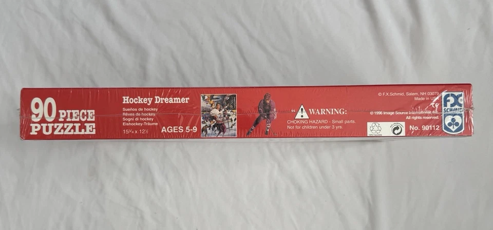 FX Schmid 90 Piece “Hockey Dreamer” Puzzle Vintage Sealed New In Box - Image 3 of 3
