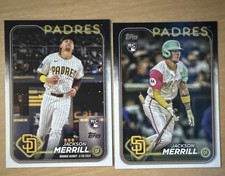 Topps 2024 Jackson Merrill Rookie Lot 2 Base Rookie Debut Padres #US169 #US210
