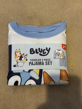 NEW, BLUEY  BINGO TODDLER 2 PIECE FLANNEL PAJAMAS SET, SIZE 2T