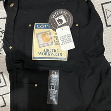 NEW men s Carhartt Arctic Workwear 44x32 Black winter snowsuit work Bibs