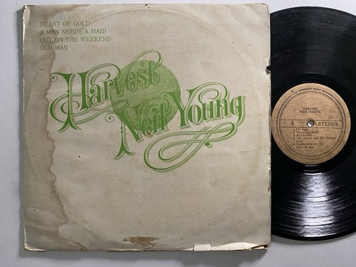 Neil Young Harvest Obscure Bootleg? International? Green Print RARE VERSION LP - 第 1/4 張圖片