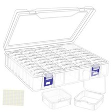 Bead Organizer Box, 46Pcs Small Bead Organizers and 1 Pack 46 Organizers