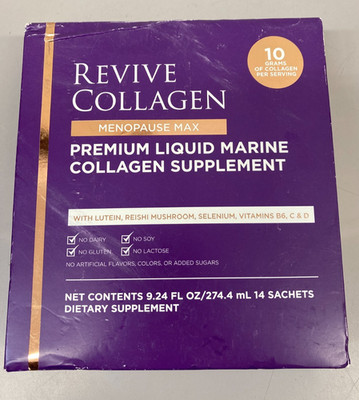 NEW Revive Collagen Menopause Max Drink Supplement 14 Sachets x 10g Exp 09/2026