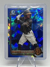 2022 Bowman Draft Sapphire RYAN RECKLEY Chrome Refractor Prospect Card Giants