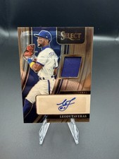 Leody Taveras 2022 Panini Select Signature Materials Auto Patch Blue /199