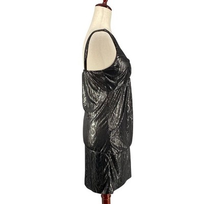 wet seal party dresses Vtg Y2K 00s Wet Seal Metallic Party Dress L Festival Rave Futuristic  Cybercore
