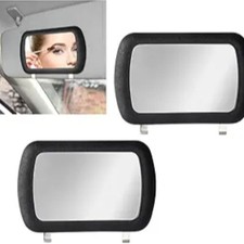 Car Sun Visor Vanity Mirror - 2PCS Clip-on Rear View Makeup Mirror for Auto, Pra