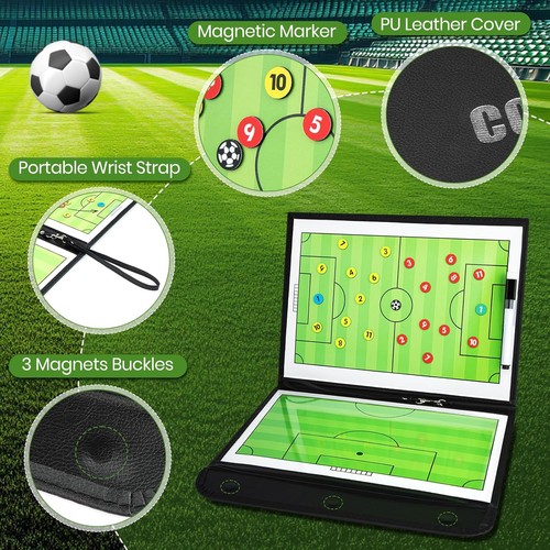 Foldable Football Coaching Board With Magnetic Markers Write And Wipe Design - Picture 4 of 9