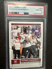 2017 Panini Score #403 Patrick Mahomes II RC Rookie PSA 10 GEM MINT MVP Perfect