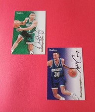 2 NBA Autographed Cards By Skybox Dell Curry (Stephon Currys Dad) And David...