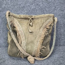 Free People Western Fringe Boho LEATHER Suede Bag Purse