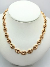 9ct Yellow Semi- Solid Gold Puffed Mariner Gucci Link Chain – 7.6mm – 20"