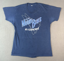 Rare vintage 1970s Moody Blues "In Concert" T-shirt Size Large Faded USA Made