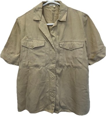 Oysho beige Hemd mit Knopfleiste Größe S Sommer Utility 