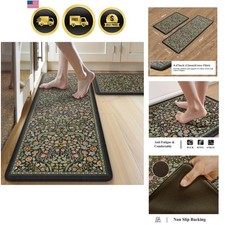 Kitchen Mats for Floor 2PCS, Cushioned Anti Fatigue Mat Non Slip Waterproof K...