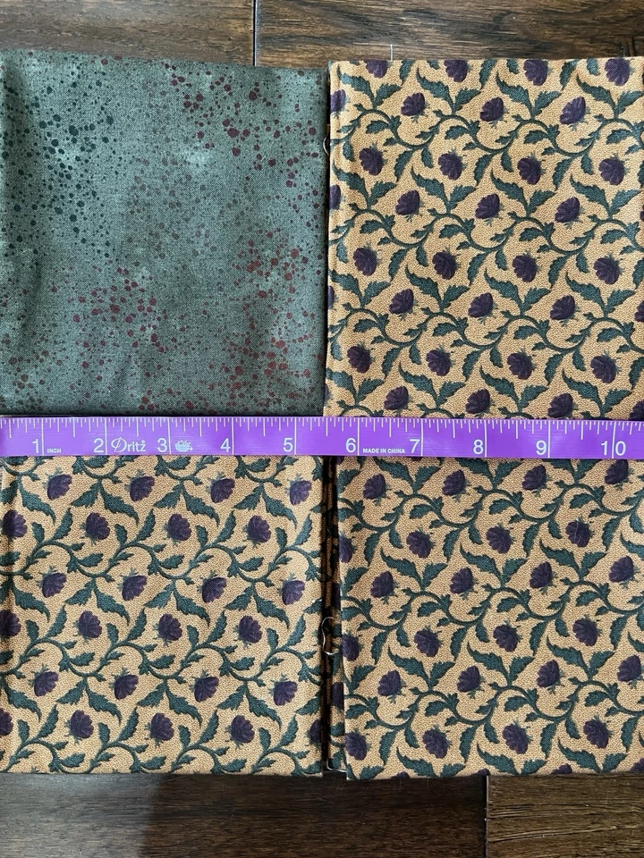 Lot 6 MODA Kansas City Troubles -6 Fat Quarters- Aunt Prudy’s Parlor VTG - Image 3 of 4