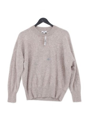Reiss Damen Pullover M hellbraun 100% Kaschmir Rundhals Pulli