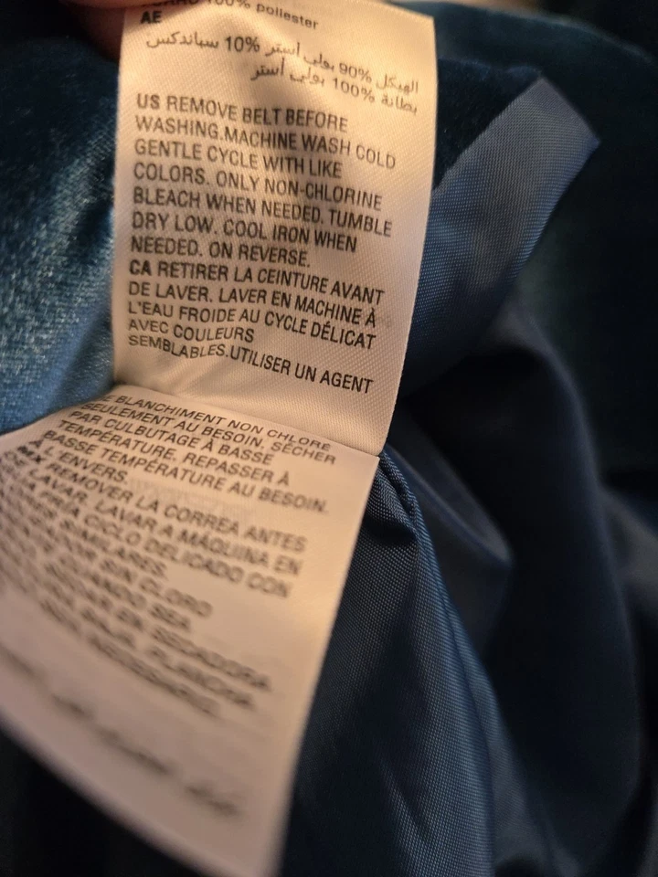 Chaqueta de terciopelo de terciopelo verde INC - Talla M: cintura corbata: usada en excelente estado Foto 4 de 4